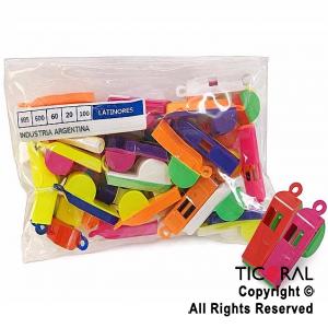 SILBATO CON BOLILLA BICOLOR MULTICOLOR x 24